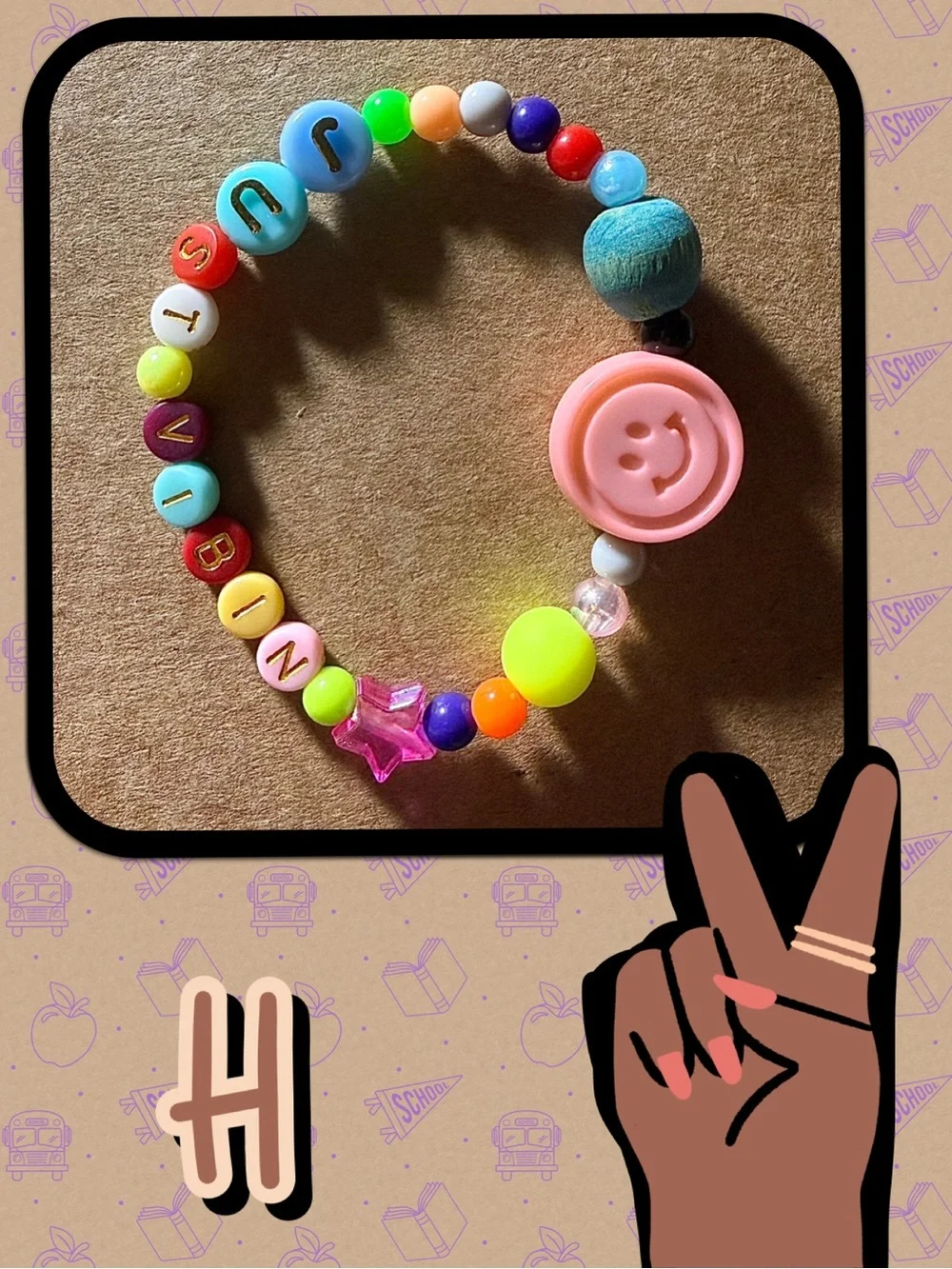 JUST VIBIN’ Beaded Stretch Bracelets for Tween, Teens and Young Adults